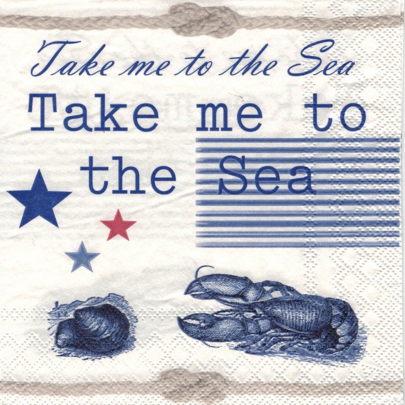 Serviette - Take me to the sea - Bastelschachtel - Serviette - Take me to the sea