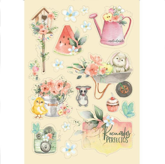 Bunte Holzfiguren Set A6 - Celebration - Bastelschachtel - Bunte Holzfiguren Set A6 - Celebration