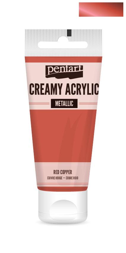 Pentart Creamy Acrylic 60ml - kupfer - Bastelschachtel - Pentart Creamy Acrylic 60ml - kupfer