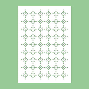 Schablone 19,5x28cm - Small flowers pattern - Bastelschachtel - Schablone 19,5x28cm - Small flowers pattern