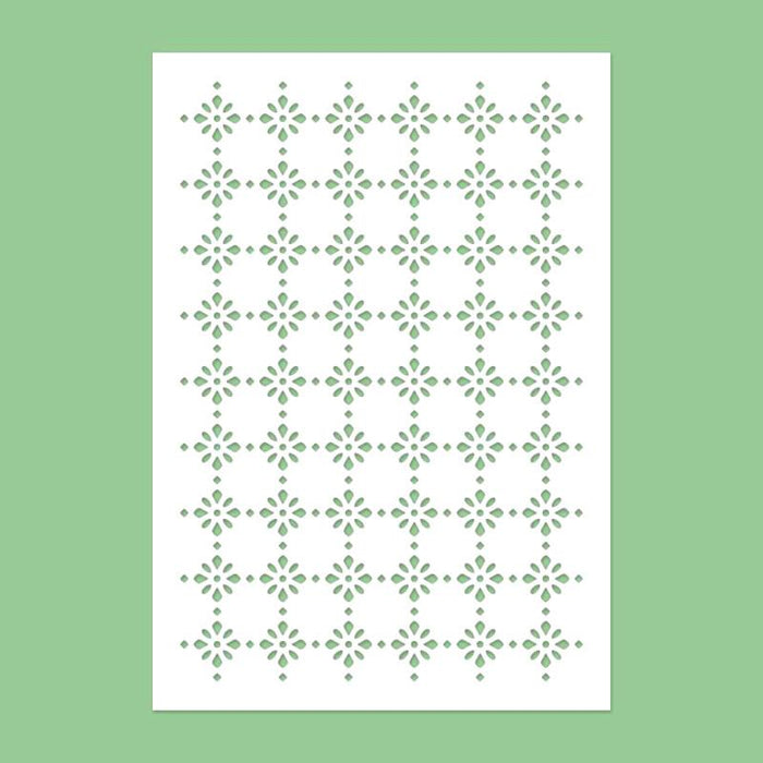 Schablone 19,5x28cm - Small flowers pattern