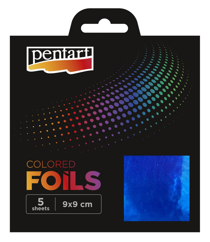 Metallfolien Set 9x9cm - dunkel blau