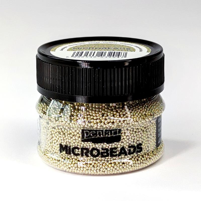 Pentart Streuperlen 40g - champagne - Bastelschachtel - Pentart Microbeads Streuperlen 40g - champagne