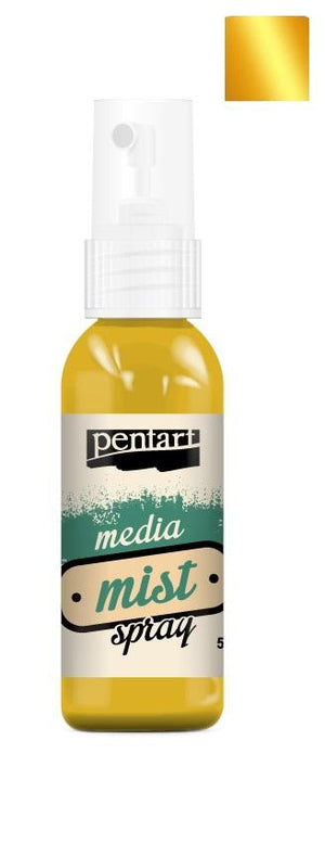 Pentart Media Mist Spray 50ml metallic - gold - Bastelschachtel - Pentart Media Mist Spray 50ml metallic - gold