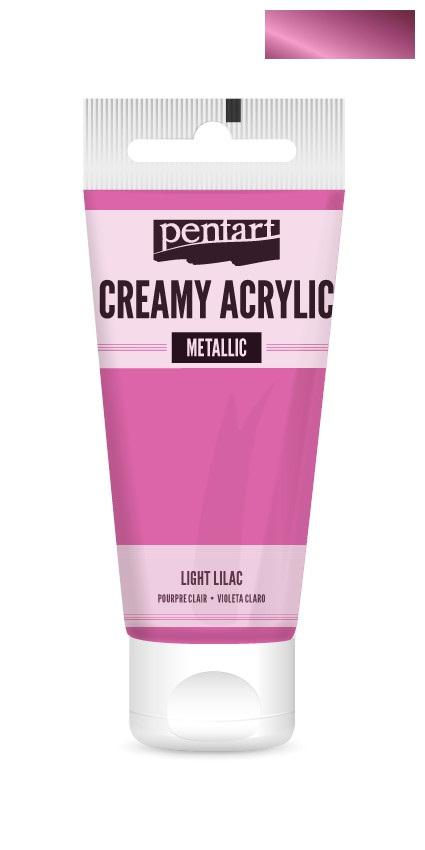 Pentart Creamy Acrylic metallic 60ml - hell lila