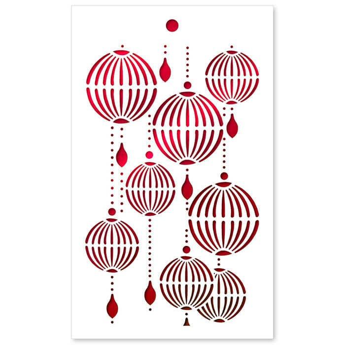 Schablone 14x24cm - Lanterns