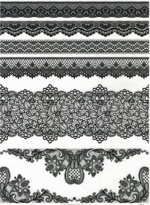 Motiv Transparentpapier A4 - Black laces - Bastelschachtel - Motiv Transparentpapier A4 - Black laces