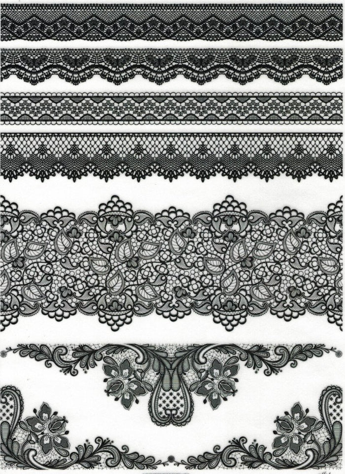 Motiv Transparentpapier A4 - Black laces