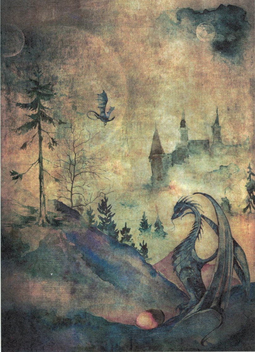 Reispapier A4 - Myth of the dragon - Bastelschachtel - Reispapier A4 - Myth of the dragon