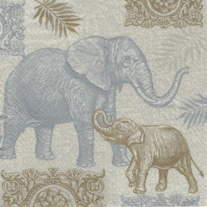 Serviette - Indian style elephants - Bastelschachtel - Serviette - Indian style elephants
