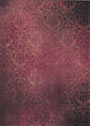Reispapier A3 - Antique draperie, red wine - Bastelschachtel - Reispapier A3 - Antique draperie, red wine