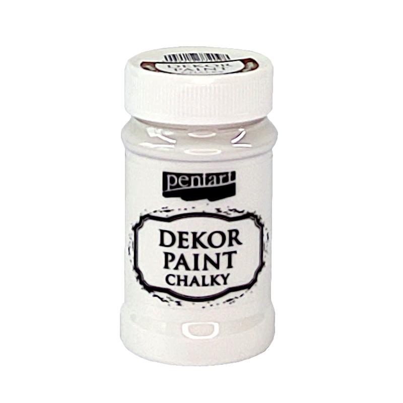 Pentart Dekor Paint Chalky matt 100ml - weiß - Bastelschachtel - Pentart Dekor Paint Chalky matt 100ml - weiß