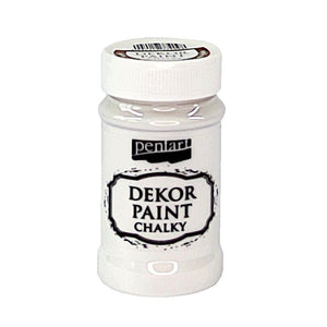 Pentart Dekor Paint Chalky matt 100ml - weiß - Bastelschachtel - Pentart Dekor Paint Chalky matt 100ml - weiß