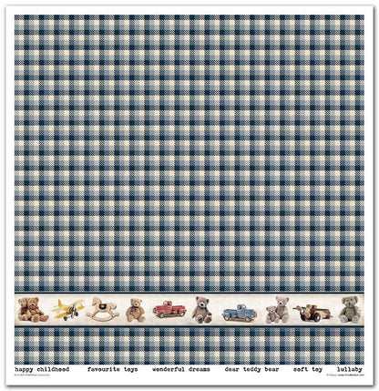 Scrapbook Papierblock 12,2"x12,6" - Childhood memories, blue - Bastelschachtel - Scrapbook Papierblock 12,2"x12,6" - Childhood memories, blue