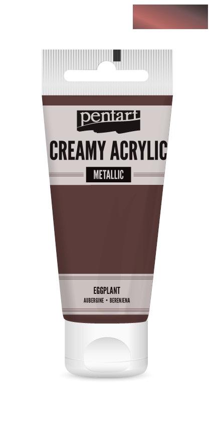 Pentart Creamy Acrylic metallic 60ml - aubergine