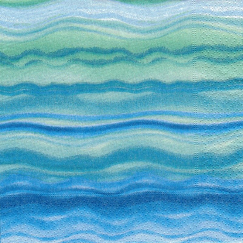 Serviette - Blue waves - Bastelschachtel - Serviette - Blue waves