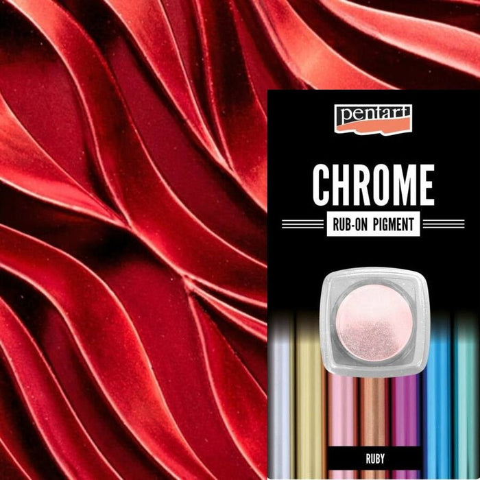 Pentart Rub-on Pigment Chrome - ruby