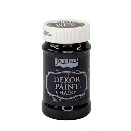 Pentart Dekor Paint Chalky matt 100ml - ebenholz - Bastelschachtel - Pentart Dekor Paint Chalky matt 100ml - ebenholz