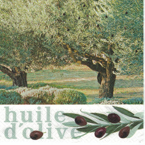 Serviette - Huile d'olive - Bastelschachtel - Serviette - Huile d'olive