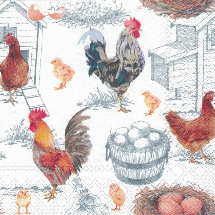 Serviette - Chicken farm