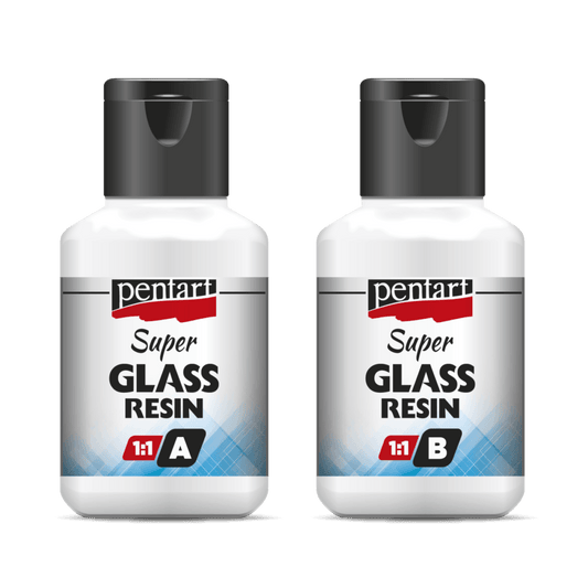 Pentart Super Glasharz 2x40ml - Bastelschachtel - Pentart Super Glasharz 2x40ml