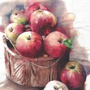 Serviette - Pommes rouges - Bastelschachtel - Serviette - Pommes rouges