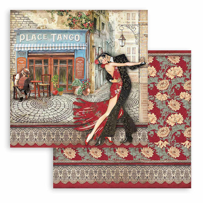 Scrapbook Papier 30,5x30,5cm - Desire place du tango