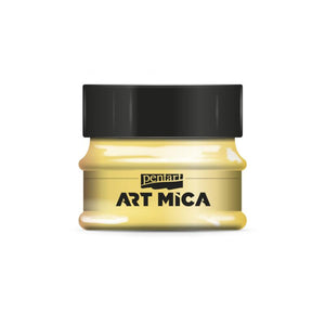 Pentart Art Mica Effekt-Glitterpulver - gelb - Bastelschachtel - Pentart Art Mica Effekt-Glitterpulver - gelb