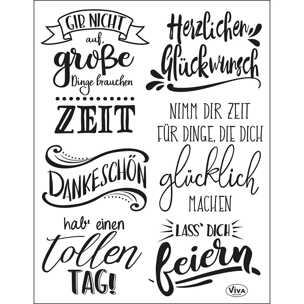 Silikonstempel - 14x18cm - Lettering deutsch - Bastelschachtel - Silikonstempel - 14x18cm - Lettering deutsch