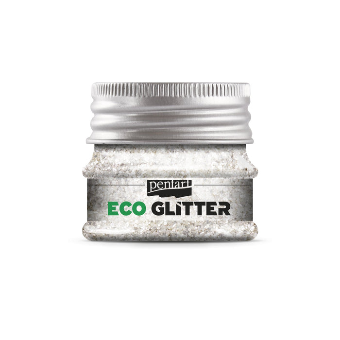 Pentart Eco Glitter 15g - silber, fine