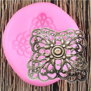 Silikonform - Vintage brooch - Bastelschachtel - Silikonform - Vintage brooch