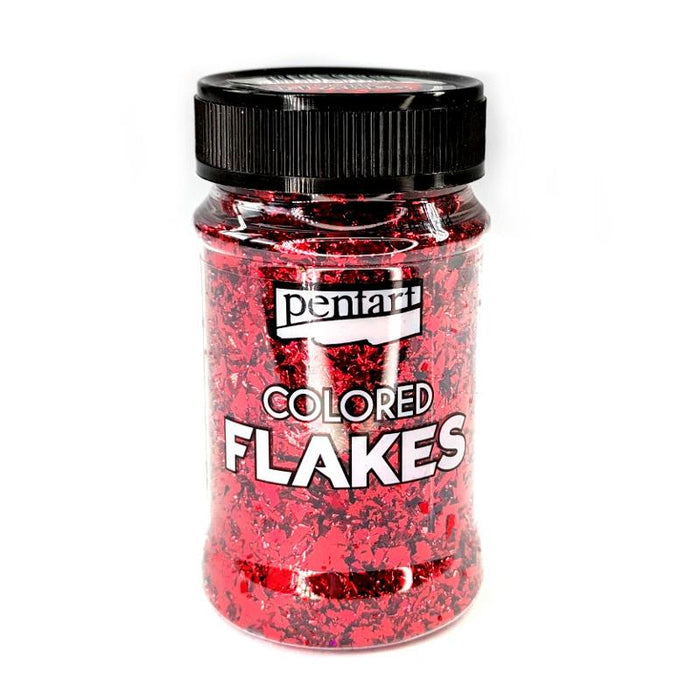 Pentart Colored Flakes rot 1g