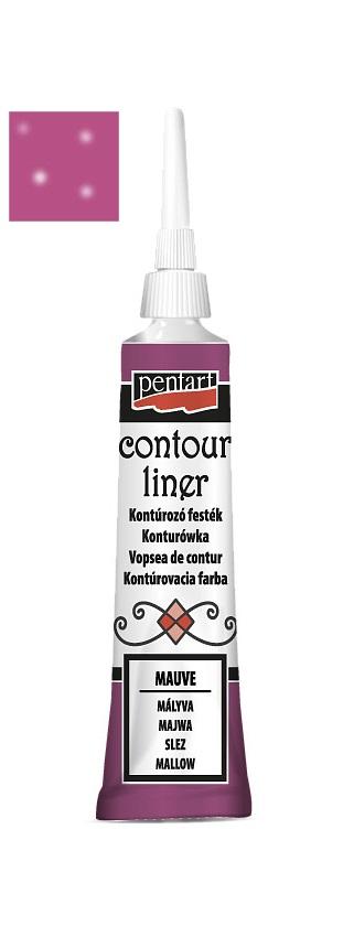 Pentart Konturenfarbe universell - malve glitter