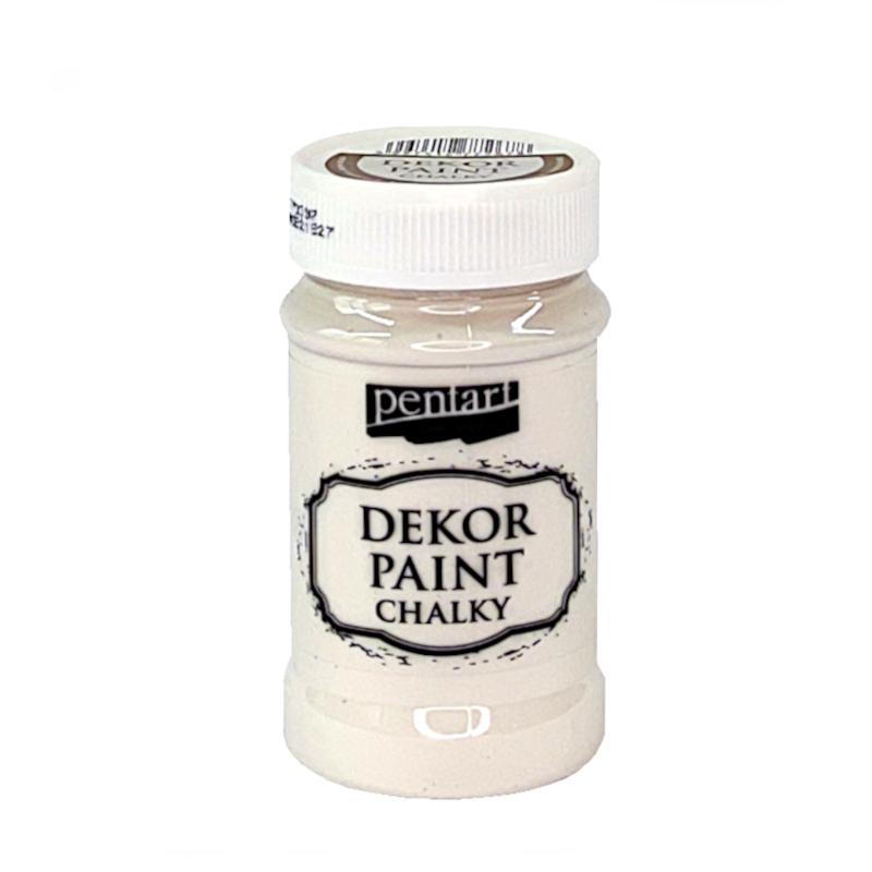 Pentart Dekor Paint Chalky matt 100ml - creme weiß - Bastelschachtel - Dekor Paint Soft matt 100ml - creme weiß - Bastelschachtel - Dekor Paint Chalky matt 100ml - creme weiß