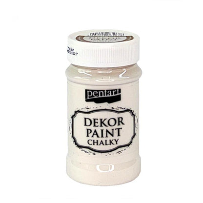 Pentart Dekor Paint Chalky matt 100ml - creme weiß - Bastelschachtel - Dekor Paint Soft matt 100ml - creme weiß - Bastelschachtel - Dekor Paint Chalky matt 100ml - creme weiß