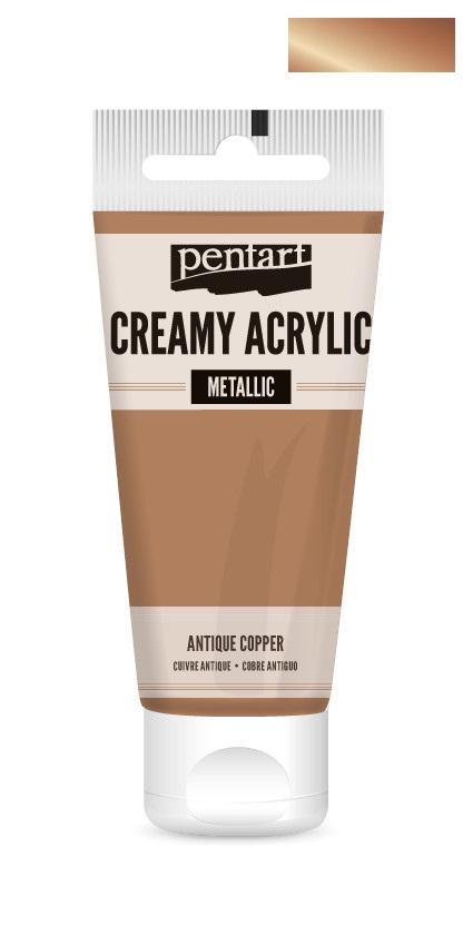 Pentart Creamy Acrylic 60ml - antikkupfer - Bastelschachtel - Pentart Creamy Acrylic 60ml - antikkupfer