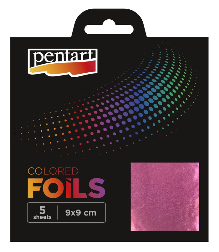 Metallfolien Set 9x9cm - pink