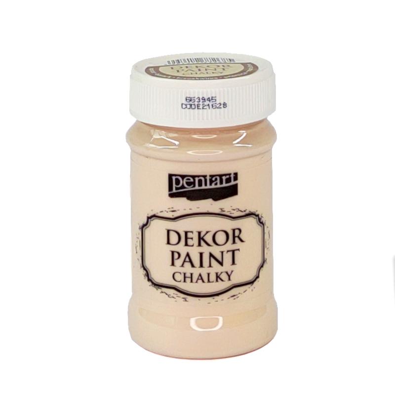 Pentart Dekor Paint Chalky matt 100ml - aprikose - Bastelschachtel - Pentart Dekor Paint Chalky matt 100ml - aprikose