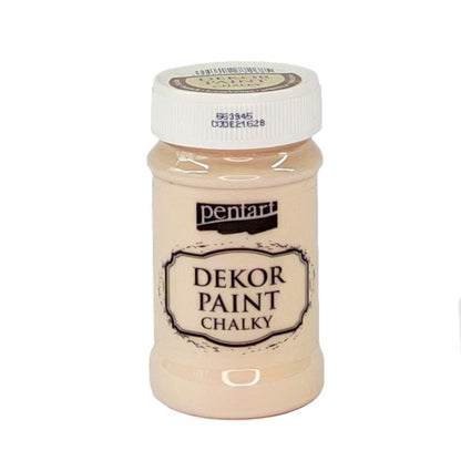 Pentart Dekor Paint Chalky matt 100ml - aprikose - Bastelschachtel - Pentart Dekor Paint Chalky matt 100ml - aprikose