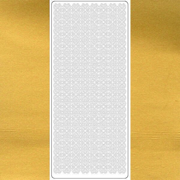 Konturensticker - Blumen Streifen gold - Bastelschachtel - Konturensticker - Blumen Streifen gold