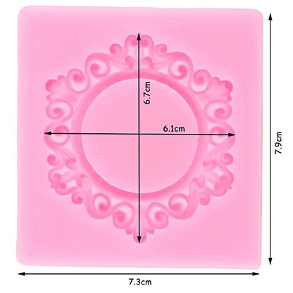 Silikonform - Round frame - Bastelschachtel - Silikonform - Round frame