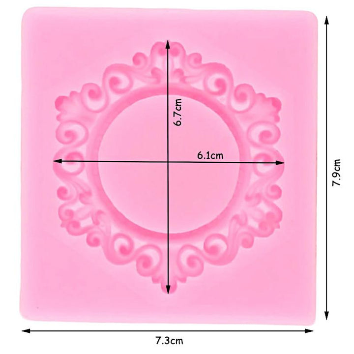 Silikonform - Round frame - Bastelschachtel - Silikonform - Round frame