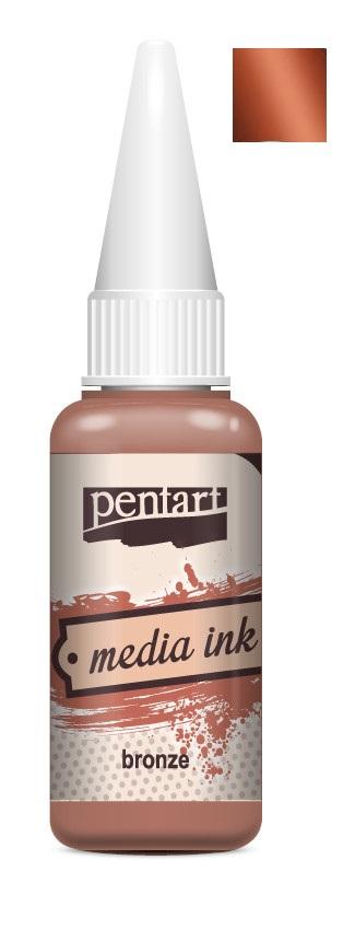 Pentart Mixed Media Tinte 20ml metallic - bronze