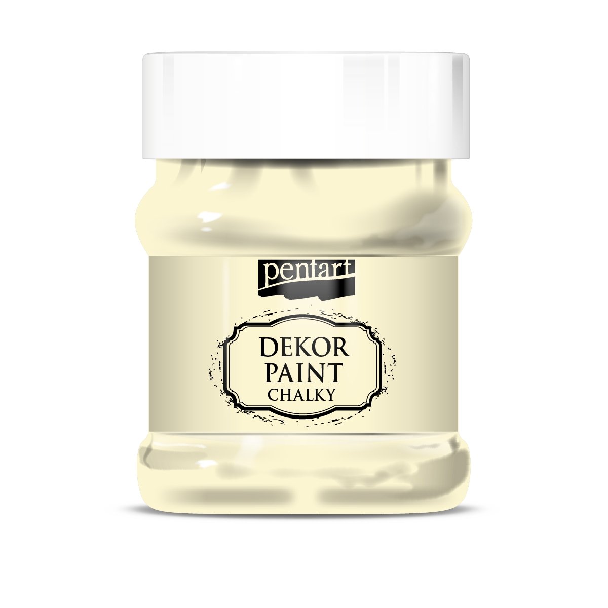 Pentart Dekor Paint Chalky matt 230ml - elfenbein - Bastelschachtel - Pentart Dekor Paint Chalky matt 230ml - elfenbein