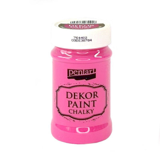 Pentart Dekor Paint Chalky matt 100ml - pink - Bastelschachtel - Pentart Dekor Paint Chalky matt 100ml - pink