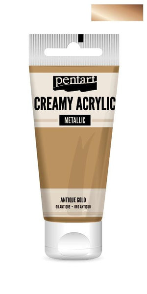 Pentart Creamy Acrylic 60ml - antikgold - Bastelschachtel - Pentart Creamy Acrylic 60ml - antikgold