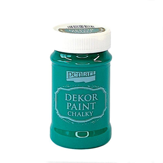 Pentart Dekor Paint Chalky matt 100ml - smaragdgrün - Bastelschachtel - Pentart Dekor Paint Chalky matt 100ml - smaragdgrün