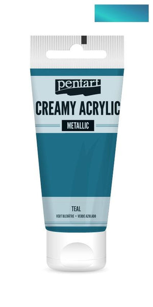 Pentart Creamy Acrylic 60ml - teal - Bastelschachtel - Pentart Creamy Acrylic 60ml - teal