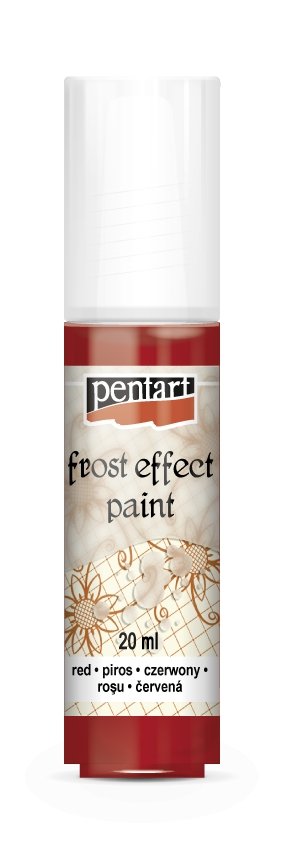 Pentart Frosteffekt Farbe 20ml - rot - Bastelschachtel - Pentart Frosteffekt Farbe 20ml - rot