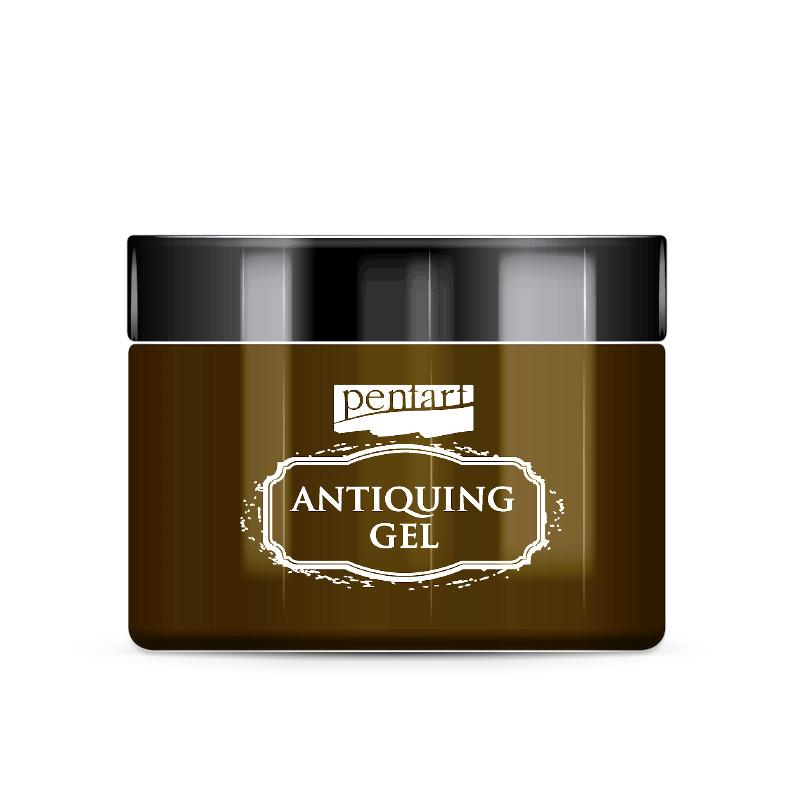 Pentart Antik-Effekt Gel 150ml - umbra - Bastelschachtel - Pentart Antik-Effekt Gel 150ml - umbra